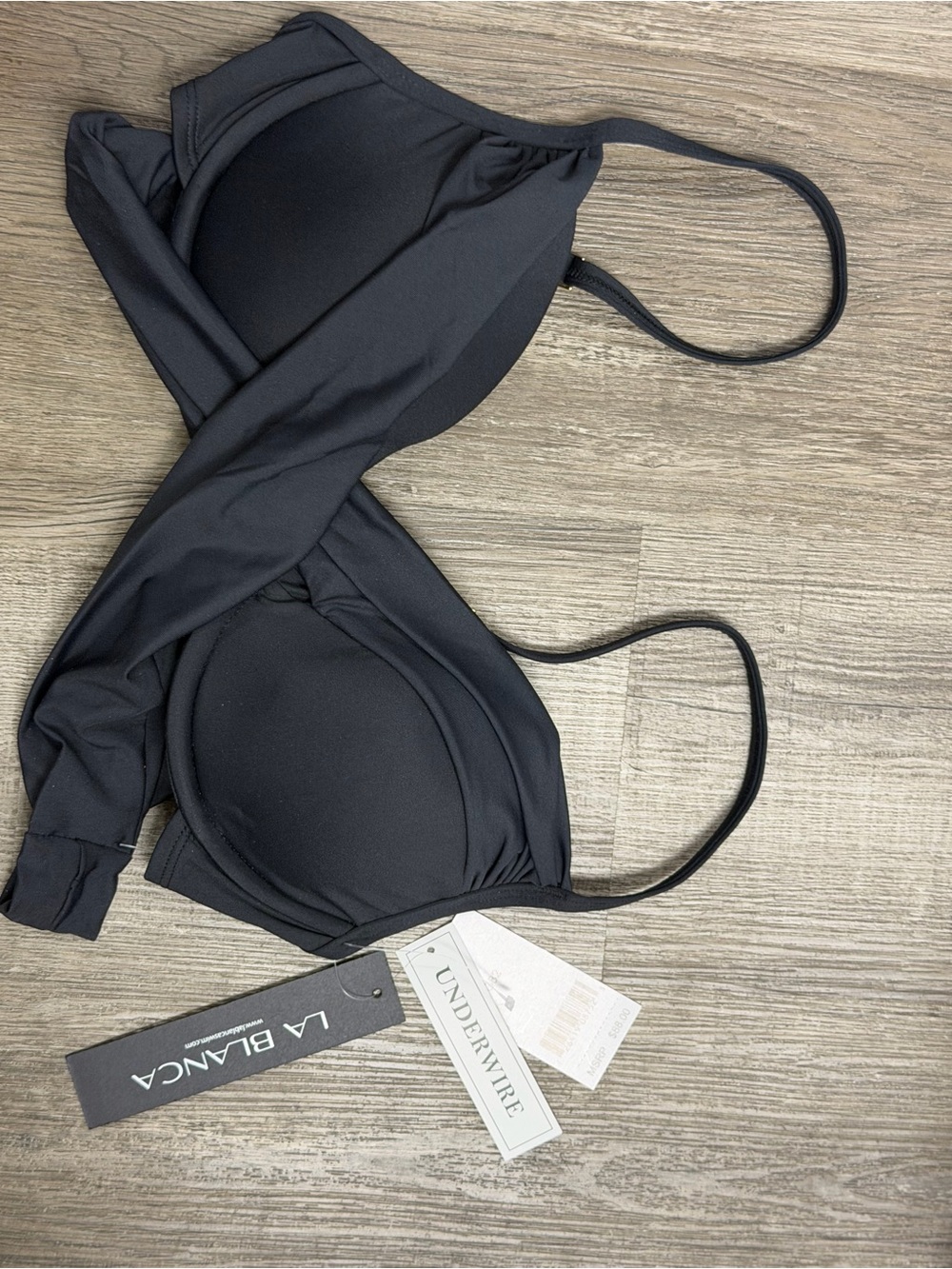 La Blanca Black Underwire Bikini Top